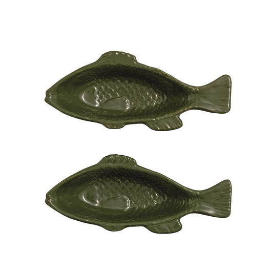 Mudpie Fish Dip Bowl Green individual