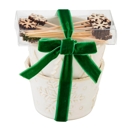 Mudpie White Tree Tidbit Bowl Set