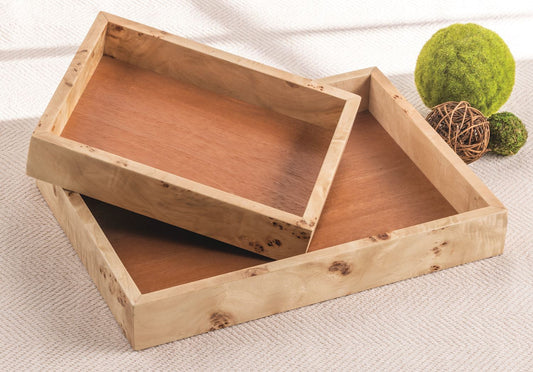 Mudpie Burl Wood Tray LG