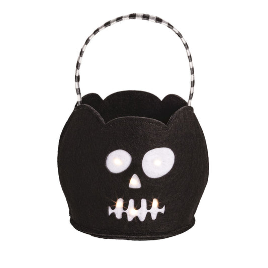 Mudpie Skeleton LED Treat Bucket