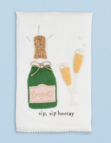 Mudpie Sip, Sip Hooray Wedding Tea Towel