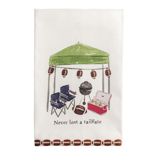Mudpie Tailgate Towel Never Lost