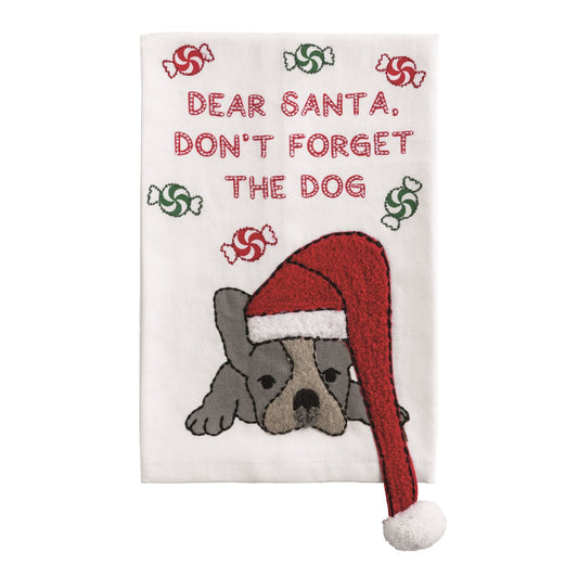 Mudpie Dear Santa Pet Dangle Towel