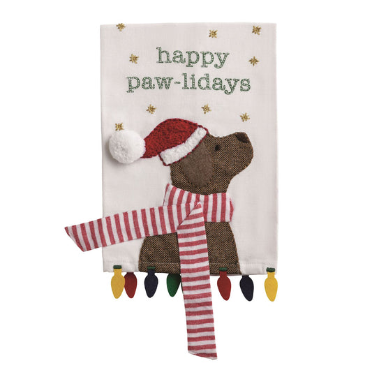 Mudpie Pawliday Christmas Pet Dangle Towel