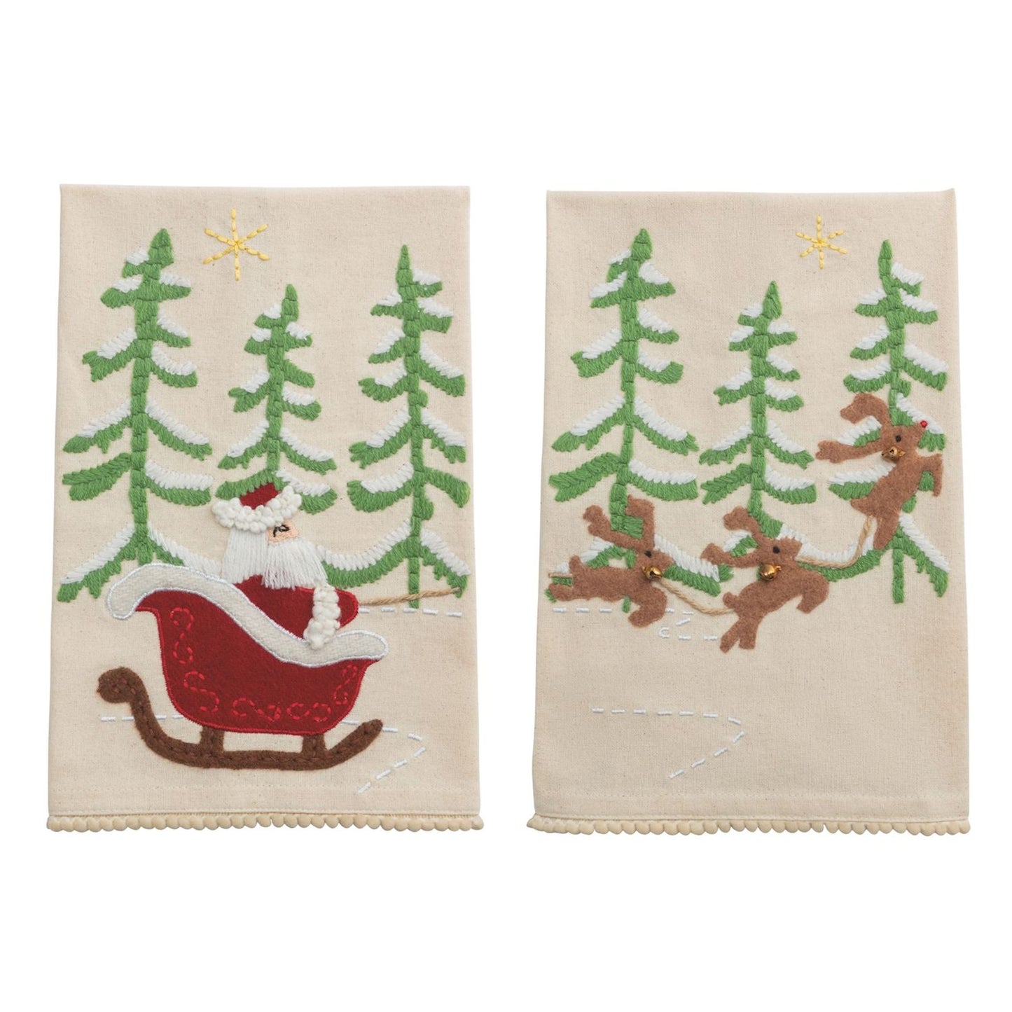 Mudpie Santa's Sleigh Towel Set