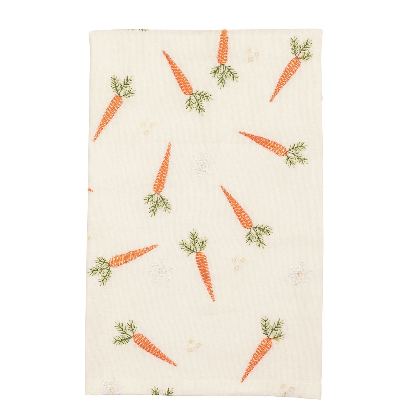 SALE Mudpie Carrot Embroidered Towel