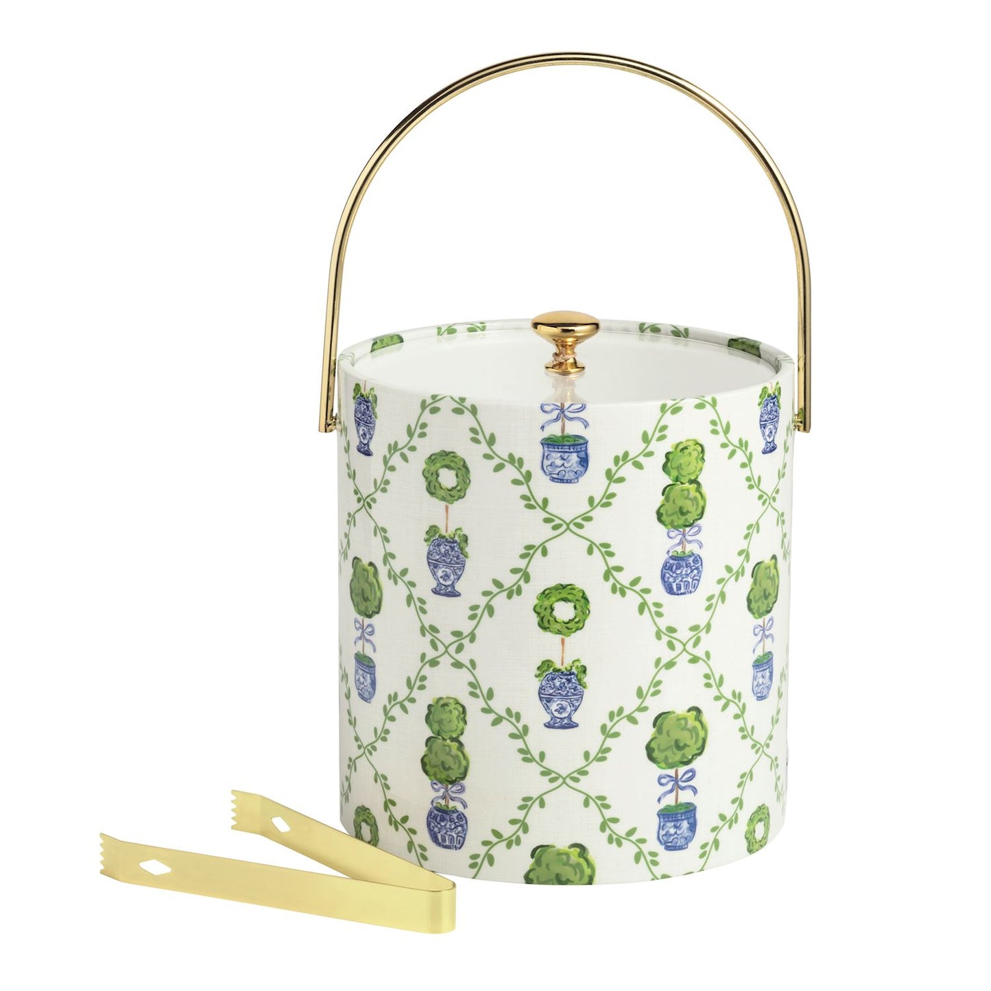 Mudpie Boxwood Vinyl Ice Bucket