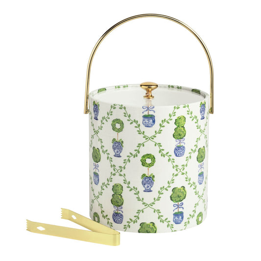 Mudpie Boxwood Vinyl Ice Bucket