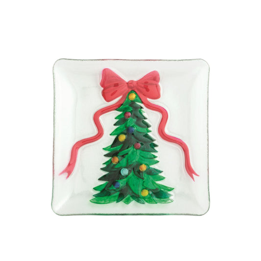 Mudpie Fused Glass Tree Plate