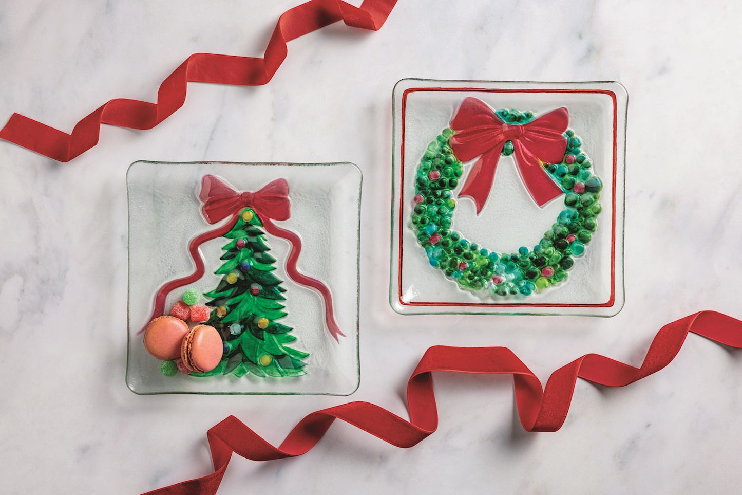 Mudpie Fused Glass Tree Plate