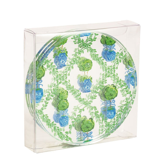 Mudpie Topiary Pattern Coaster Set
