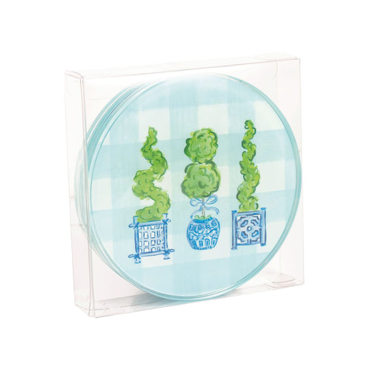 Mudpie Three Topiary Coaster Set