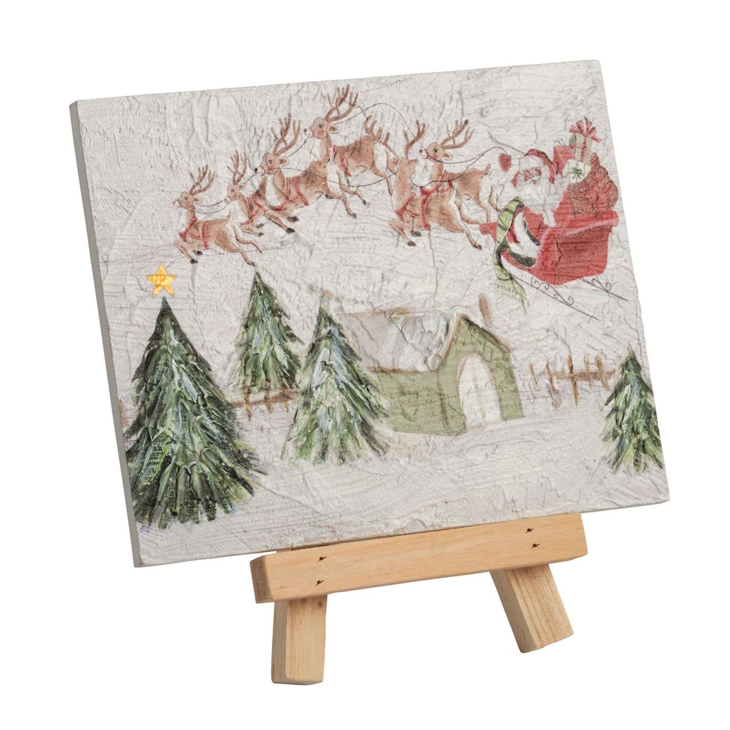 Sleigh Christmas Art Plaque