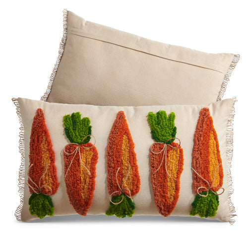 SALE Loop and Knot Carrot Lumbar Pillow