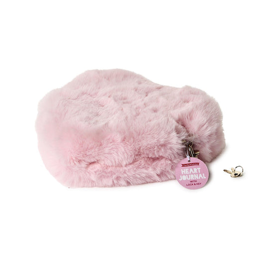 Plush Faux Fur Heart Journal