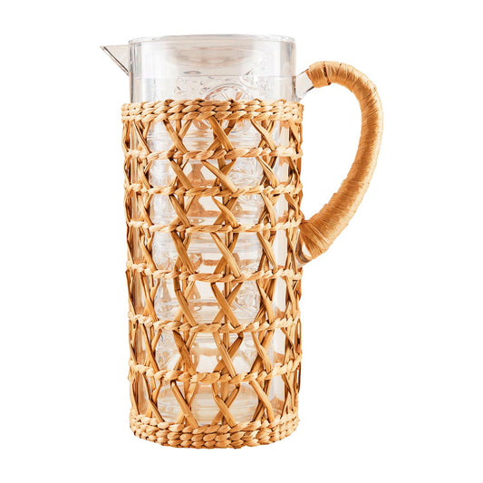 Mudpie Acrylic Woven Pitcher Set