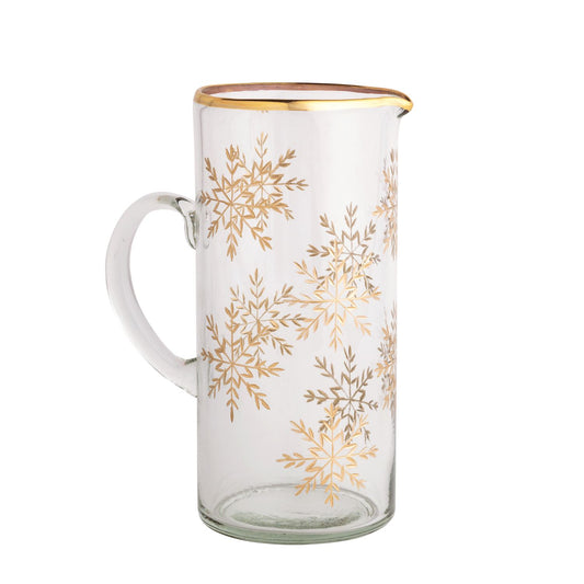 Mudpie Gold Snowflake Pitcher