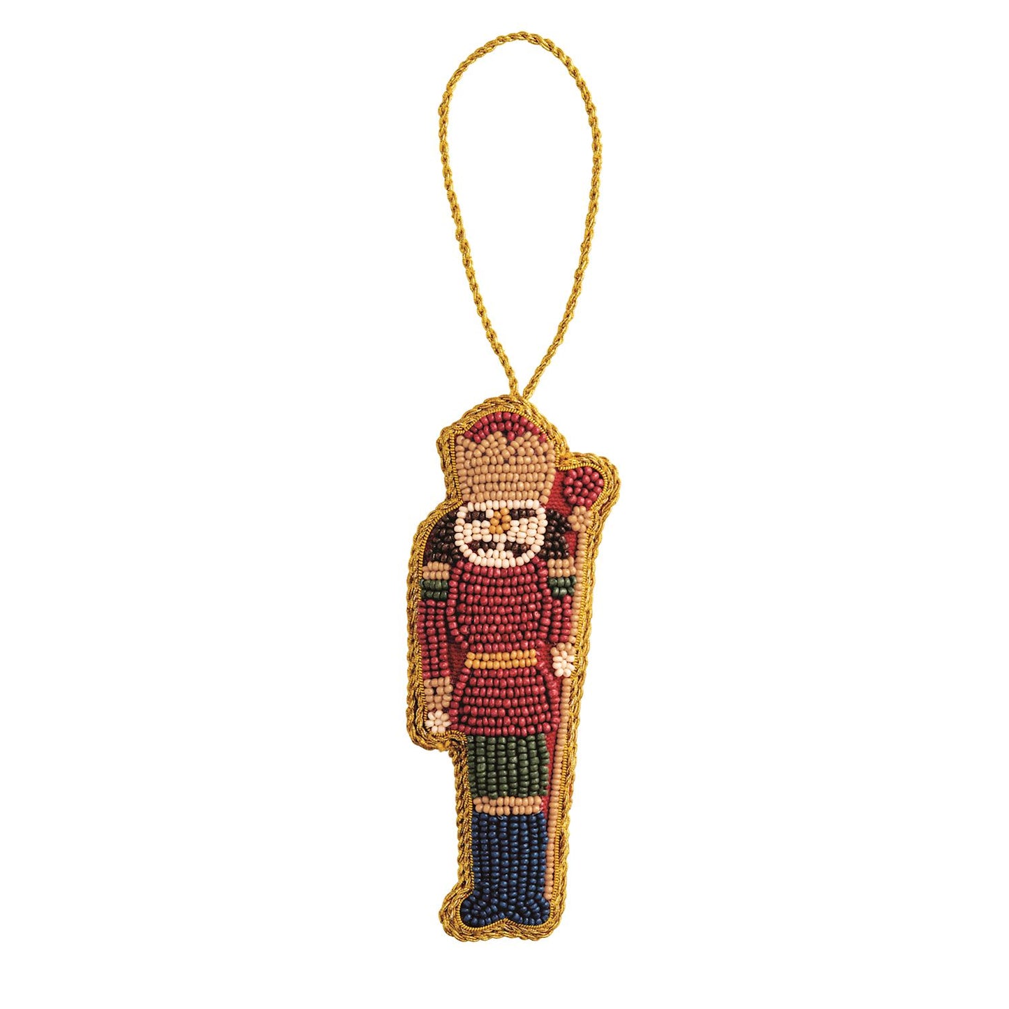 Mudpie Beaded Nutcracker Ornament