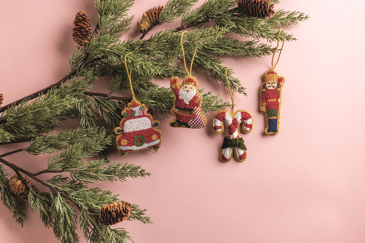 Mudpie Beaded Nutcracker Ornament