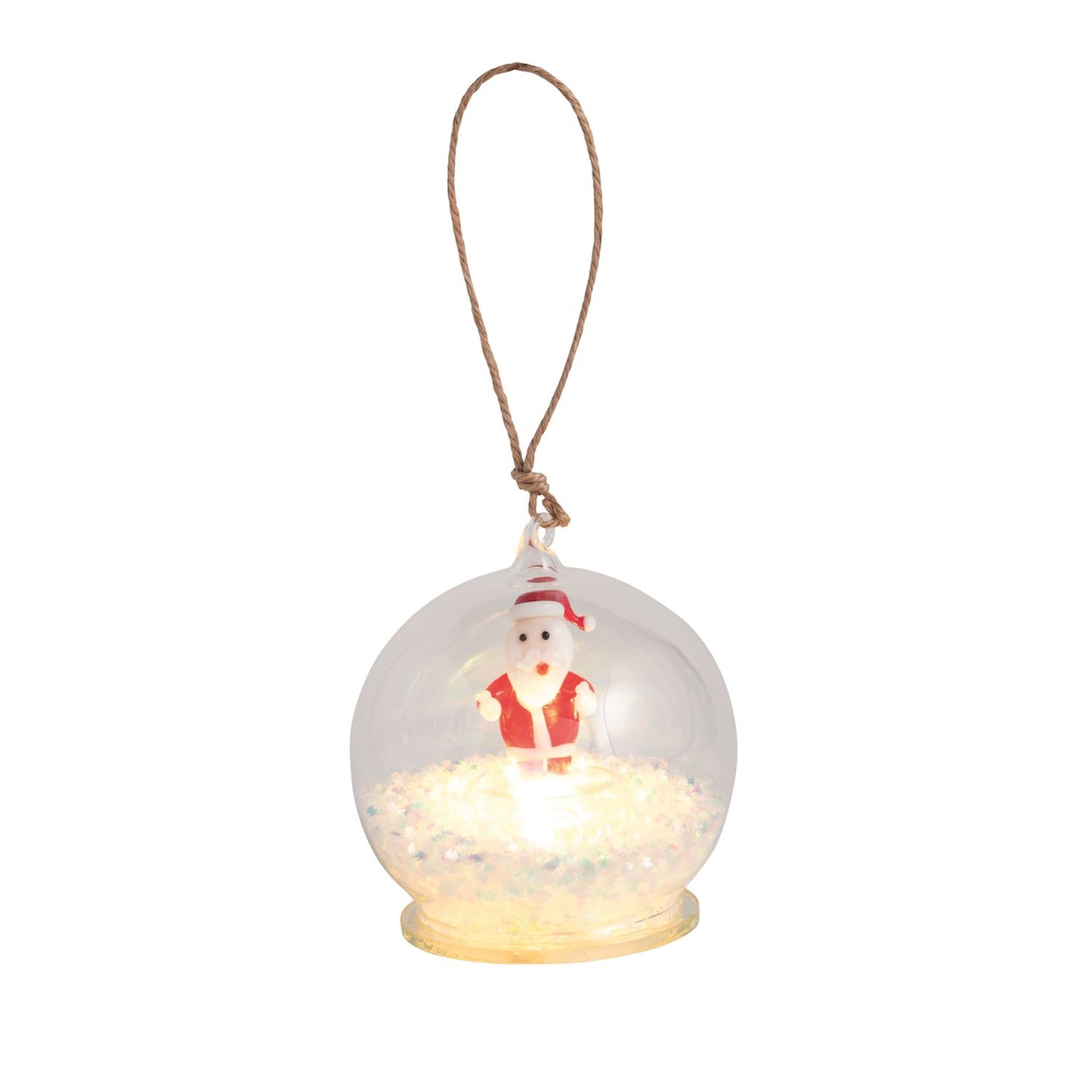 Mudpie Light Up Santa Ornament