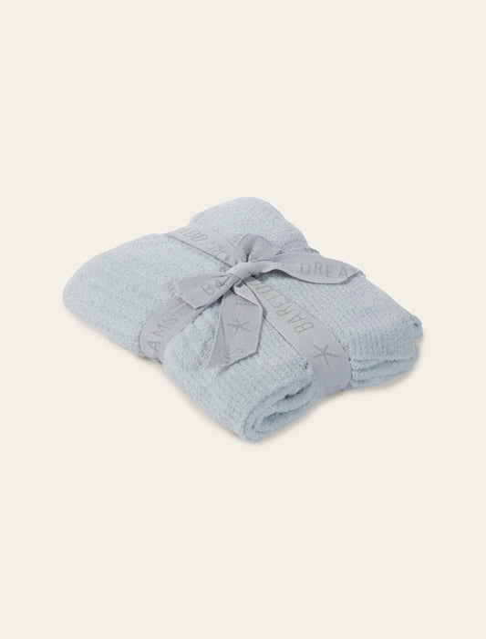 Barefoot Dreams Cozychic Ribbed Blanket Blue
