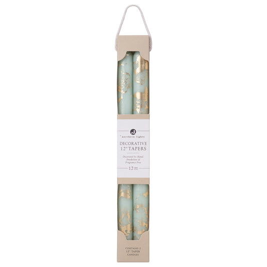 Pistachio & Gold 12" Tapers
