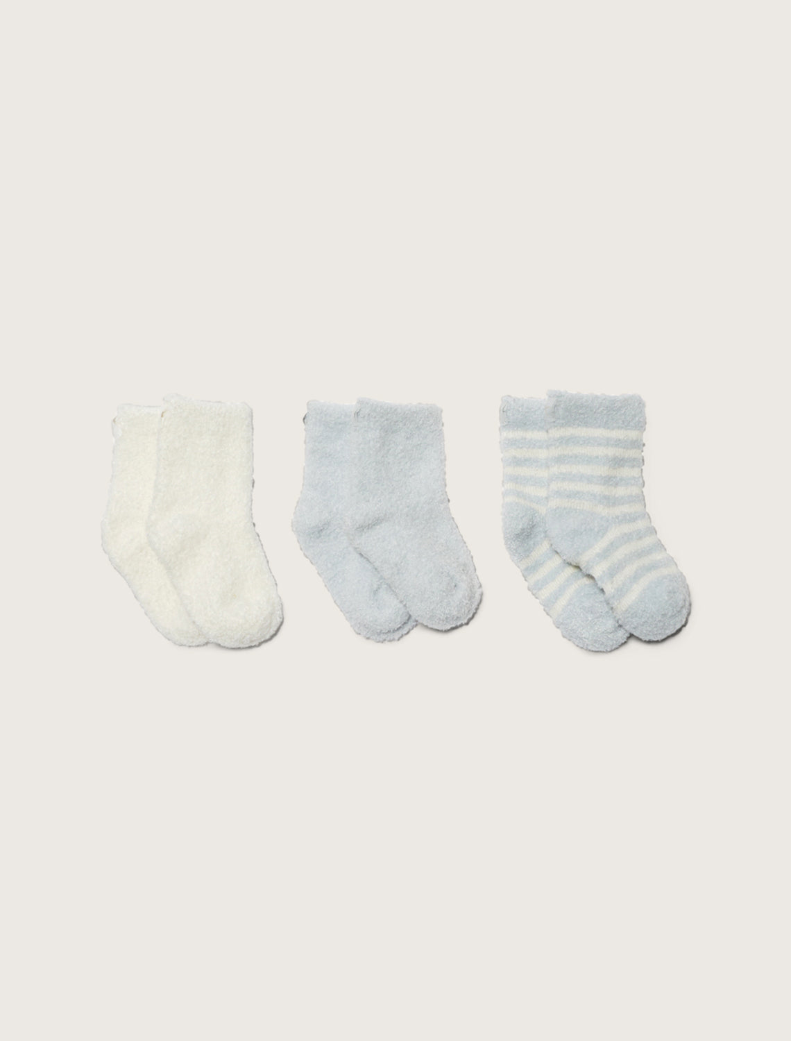 Barefoot Dreams Infant Socks 3-pack Blue/Pearl