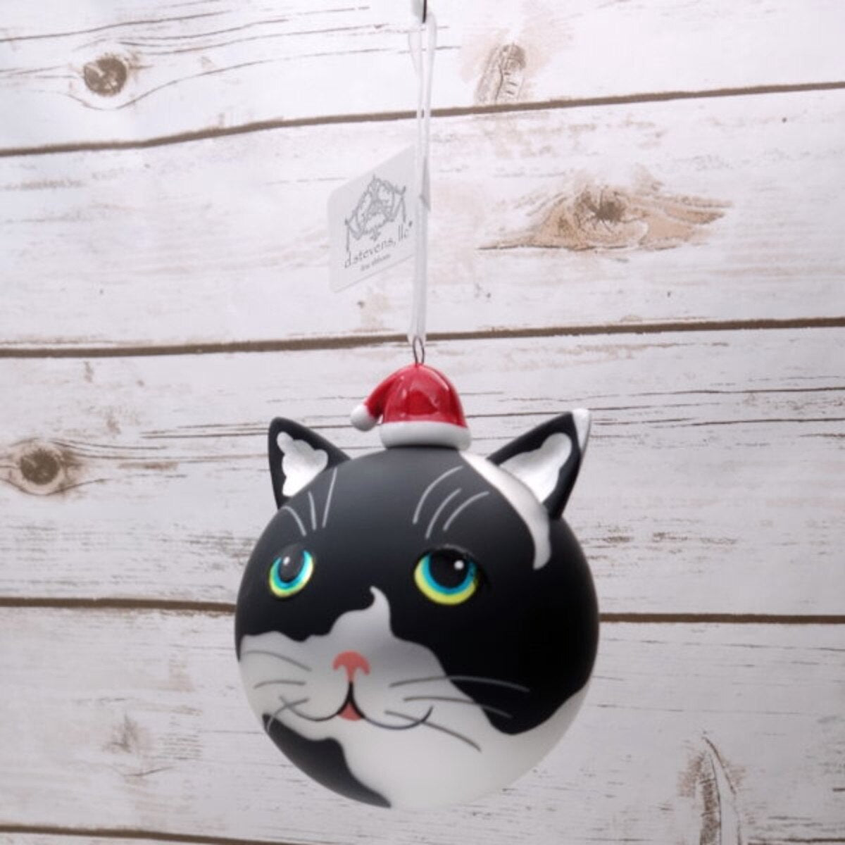 Hand-Blown Glass Cat Ornament