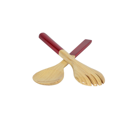 Small Salad Server Set Red