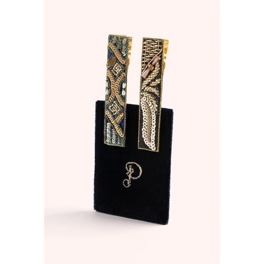 Hair Clip Midnight & 1920's Sparkle