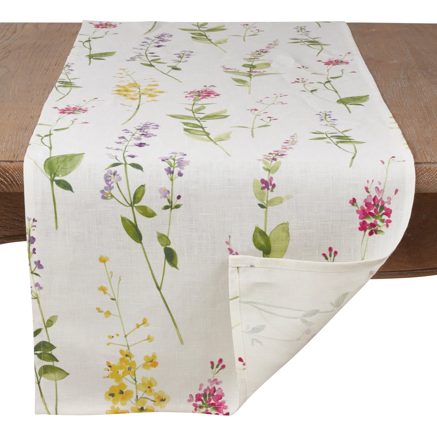Watercolor Floral Stems Table Runner