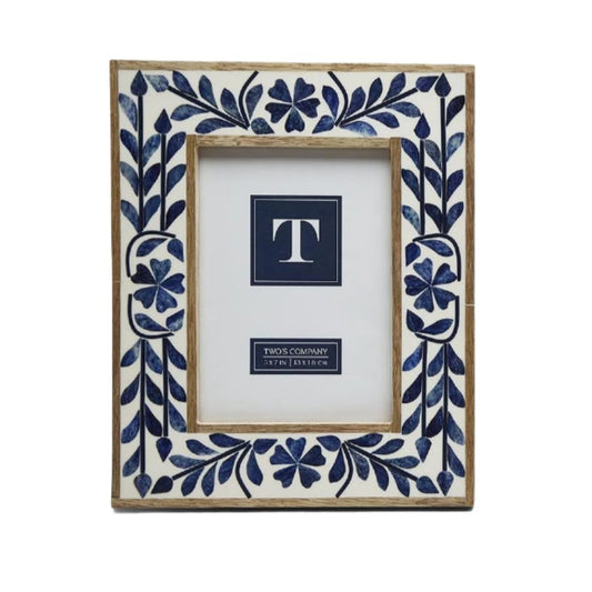 Blue Belle Bone Inlay Frame 5x7