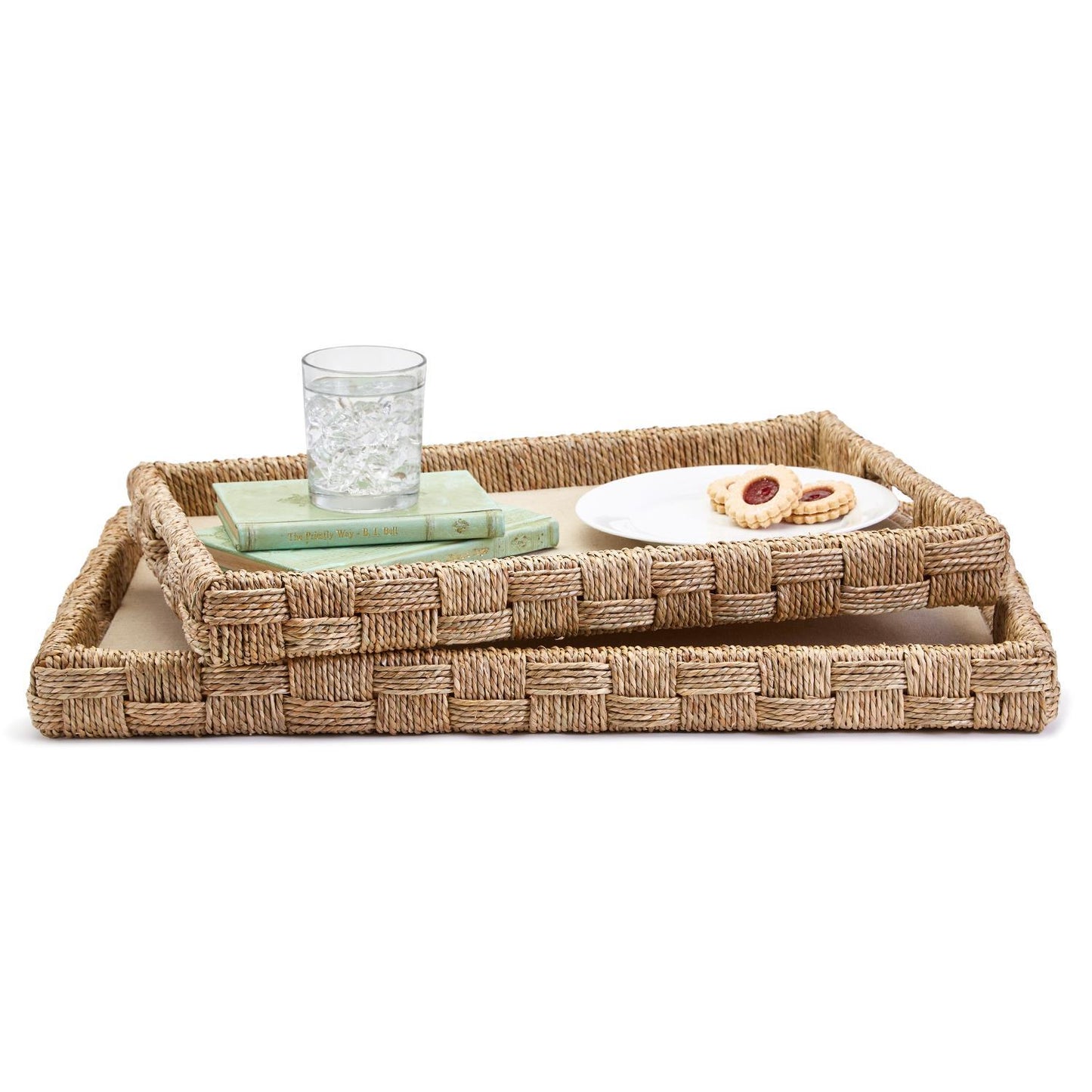 Sea Grass and Rattan Tray Small