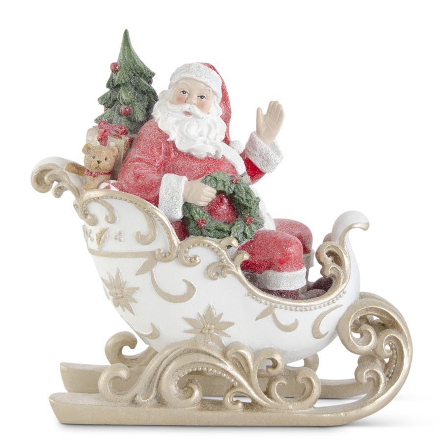 Glittered Santa in Sleigh