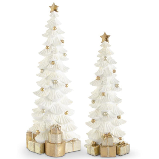 SALE Glittered Tree with Gold Packages Large