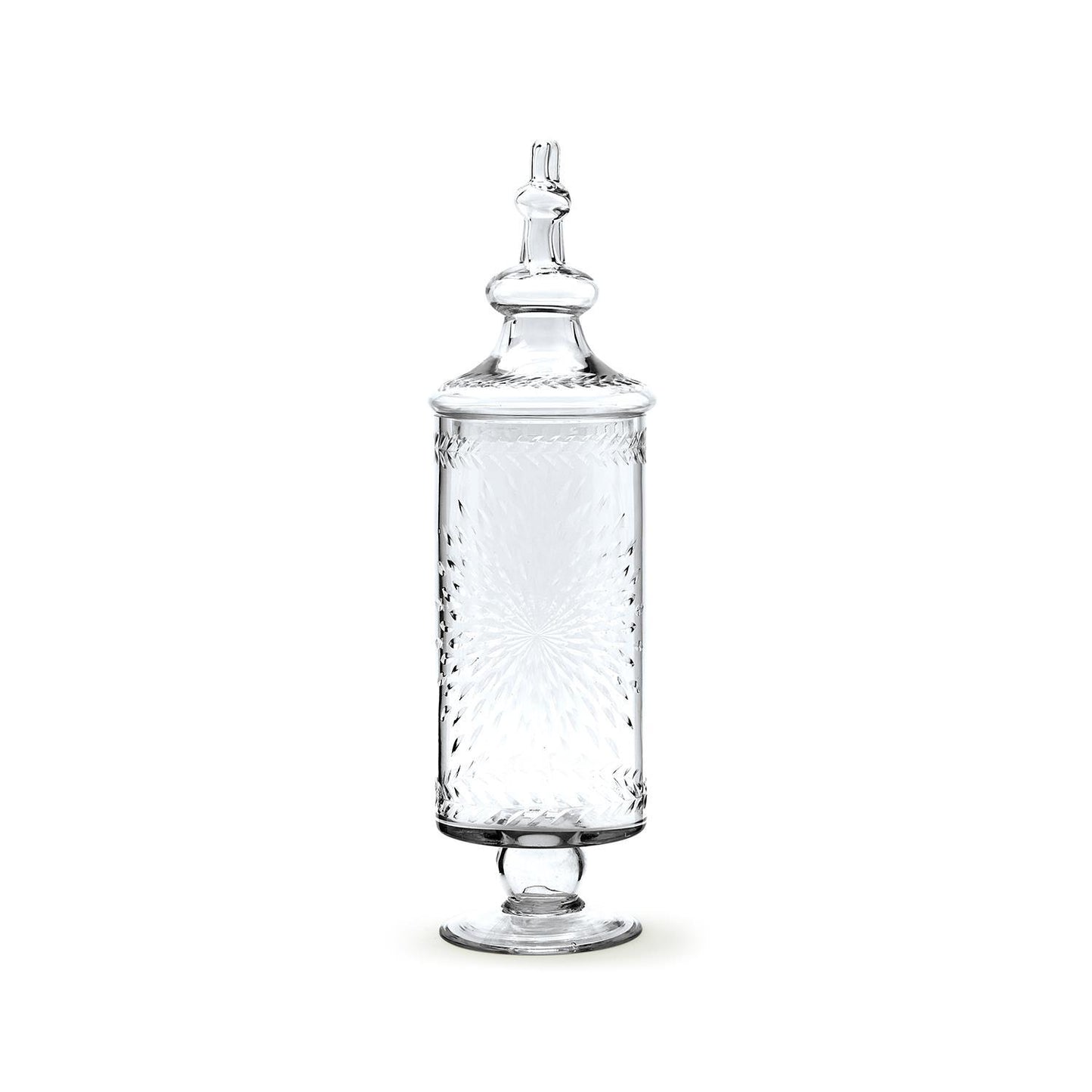 54750 Hand-Etched Apothecary Jar Medium