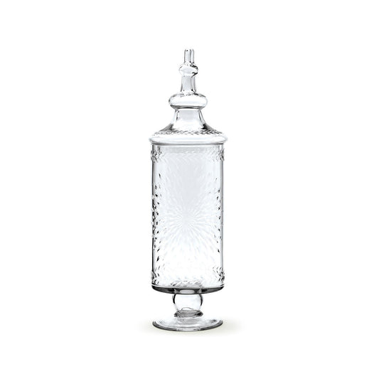 54750 Hand-Etched Apothecary Jar Medium