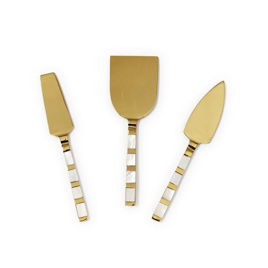 Mother Of Pearl Cheese Knives Set of 3