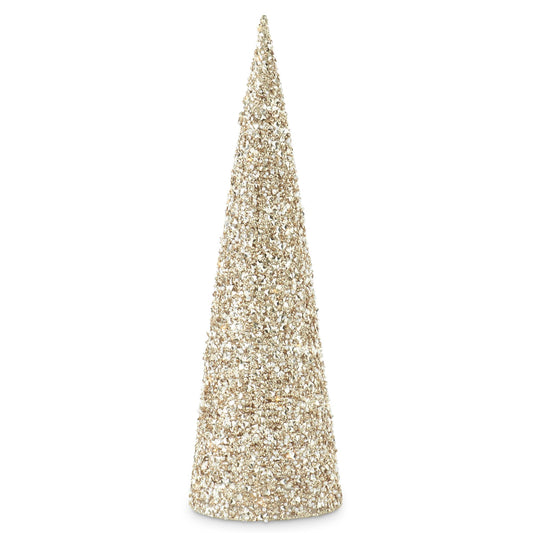Champagne and Sequins LED Cone Tree Large