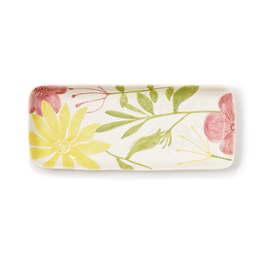 Hand Painted Floral Platter
