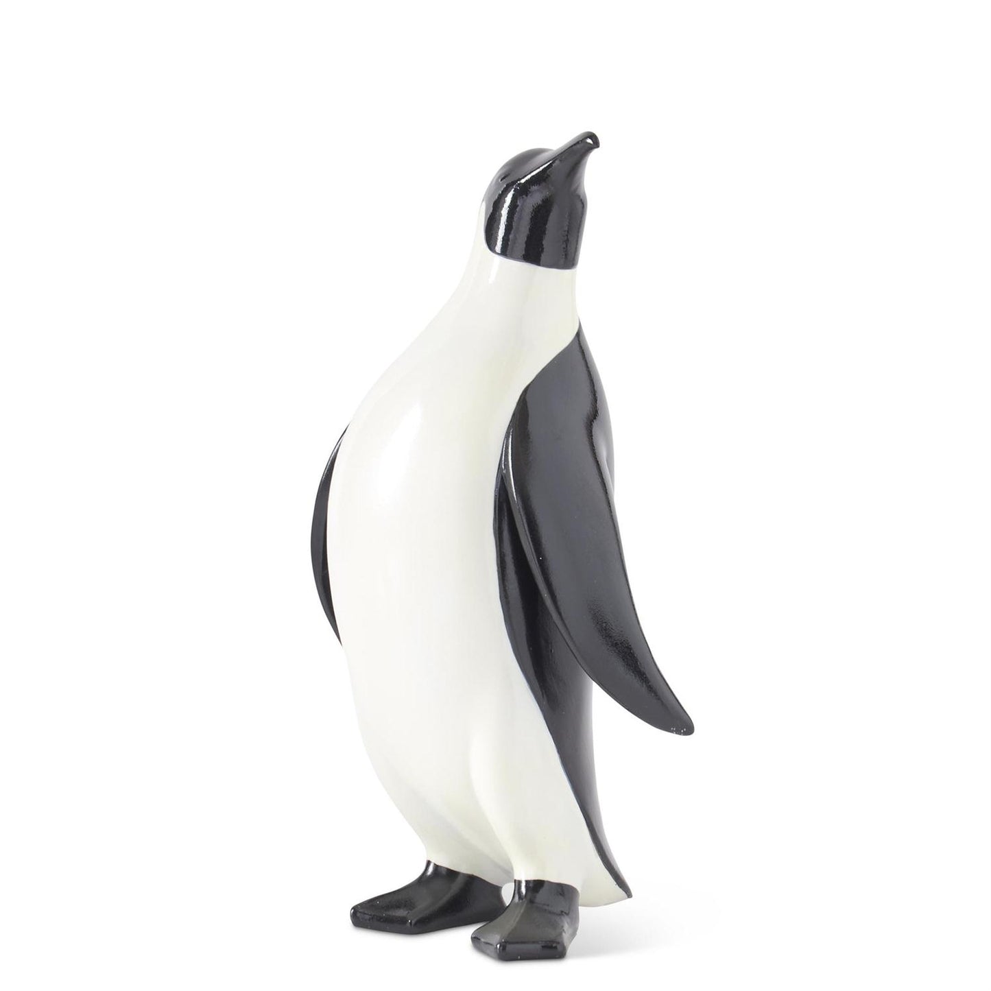 Black & White Glossy Resin Penguin 12.5”