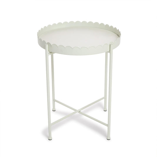 Scallop Edged Round Side Table