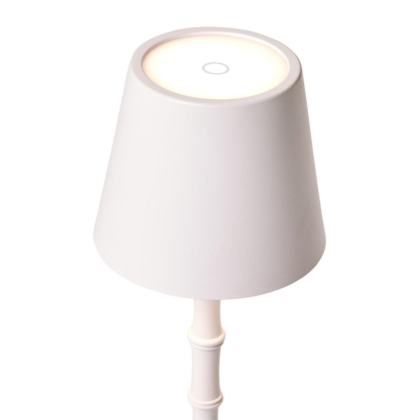 LED Cordless White Bamboo Lamp