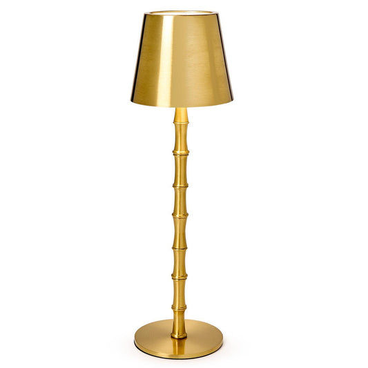 LED Cordless Gold Bamboo Lamp
