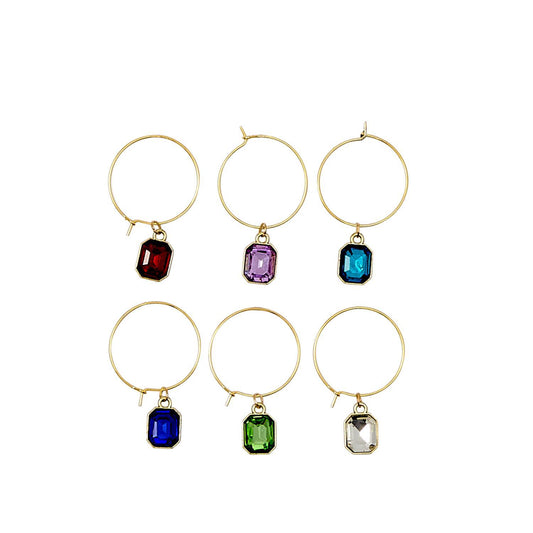 Glass Gems Drink Charms