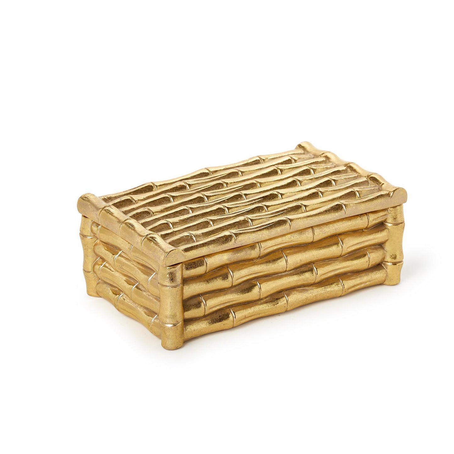 Gold Bamboo Box w/Velvet Lining