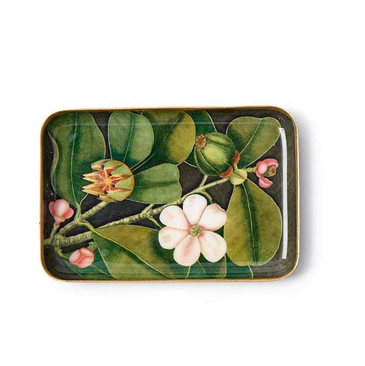 Vintage Floral Metal Tray Medium