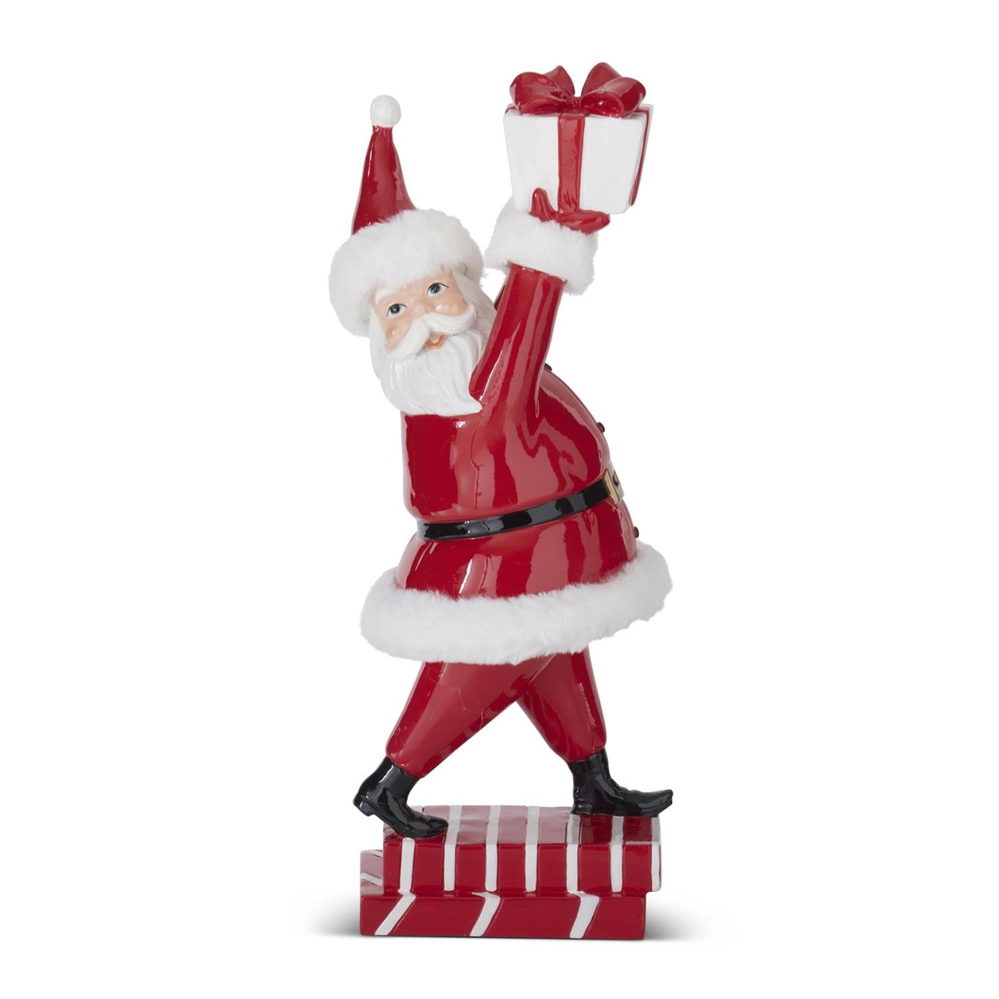 Red Santa Holding a Gift