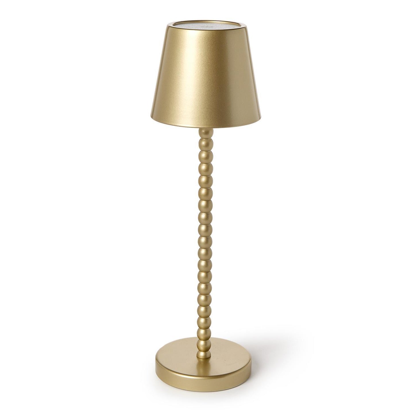 LED Gold Beaded Pole Table Lamp w/Charging Base
