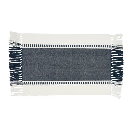 Saro Navy Blue Stripe Placemat